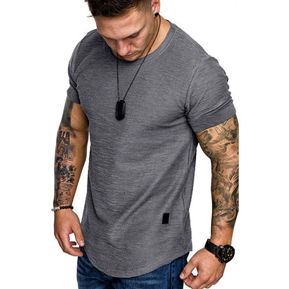 Men's Casual Fashion Solid O Neck T-Shirt