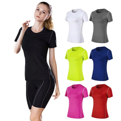 Fitness Women Quick Drying Elastic T-Shirt