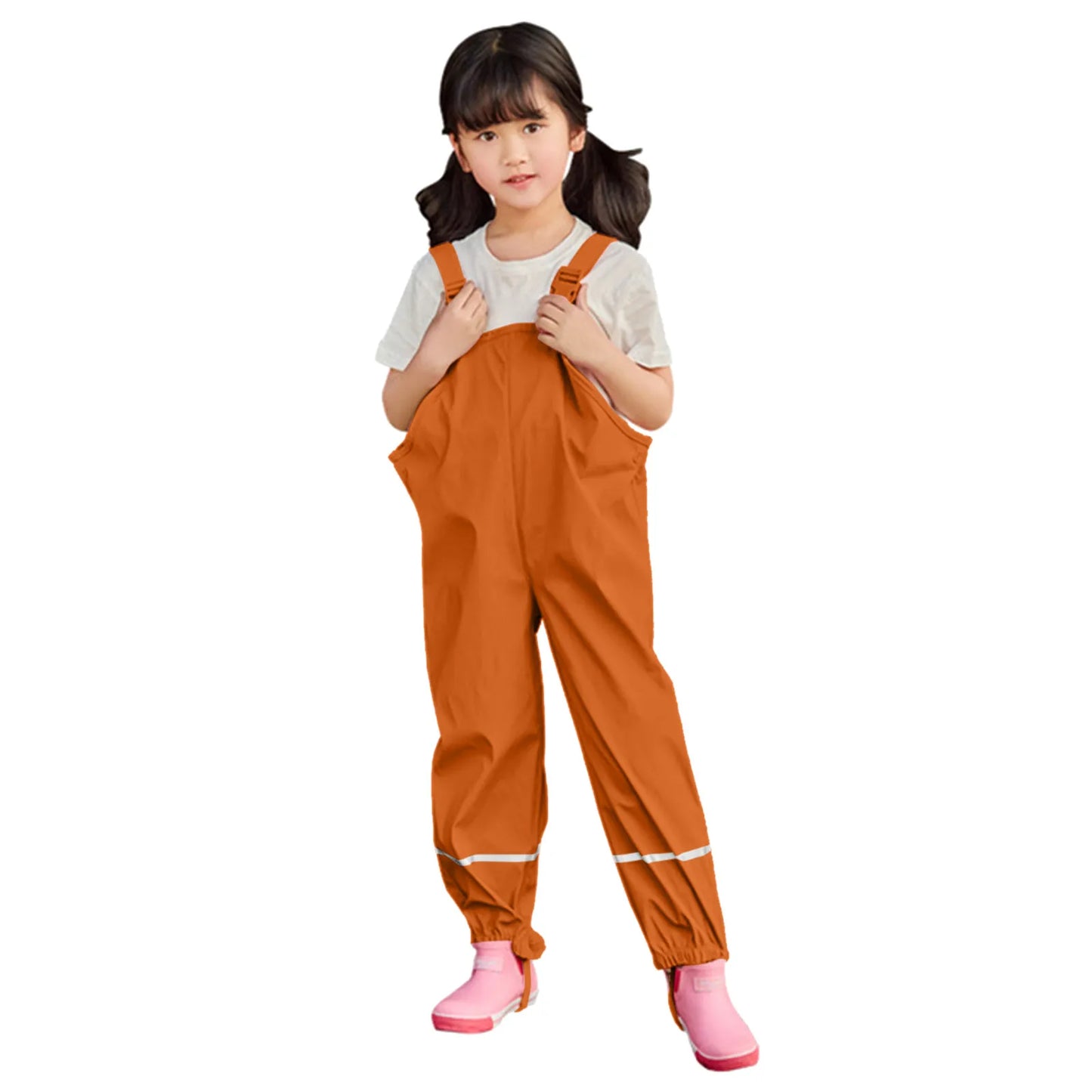 Overall Waterproof Rain Pants for Kids 2-8 Years