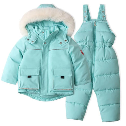 Children's Windproof and Waterproof Snow Jacket and Pants