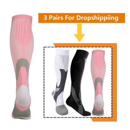 Brothock 3 Pairs For Dropshipping Compression Socks 20-30 mmHg