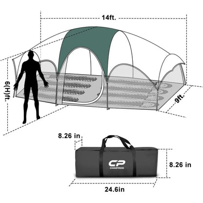 8 Person Camping Tents, Weather Resistant Family Tent