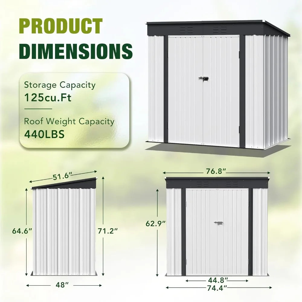 All Weather 6FTx4FT Outdoor Garden Shed