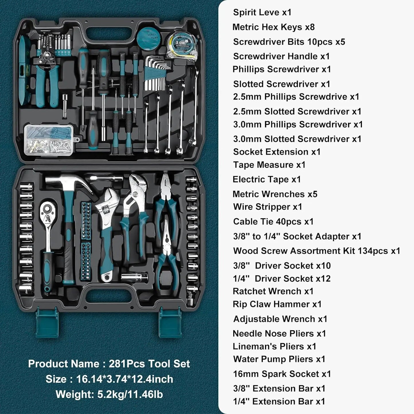 Sundpey Home Tool Kit, 281-PCs