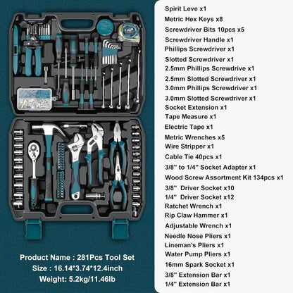 Sundpey Home Tool Kit, 281-PCs