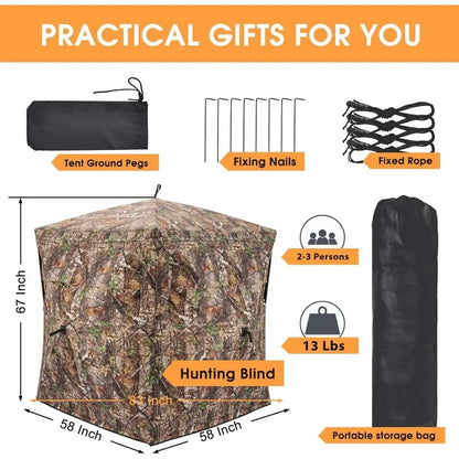 1-4 Person Hunting Camouflage Ground Blinds