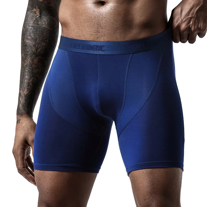 Men's Ice Silk Mesh Sports Gym Fitness Shorts