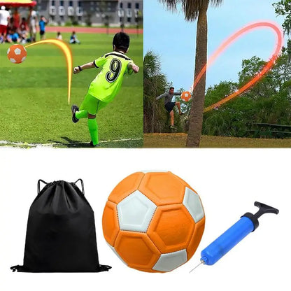 Swerve Soccer Ball, EVA Rubber Flexible Kicker Ball For 5-15 Year Olds