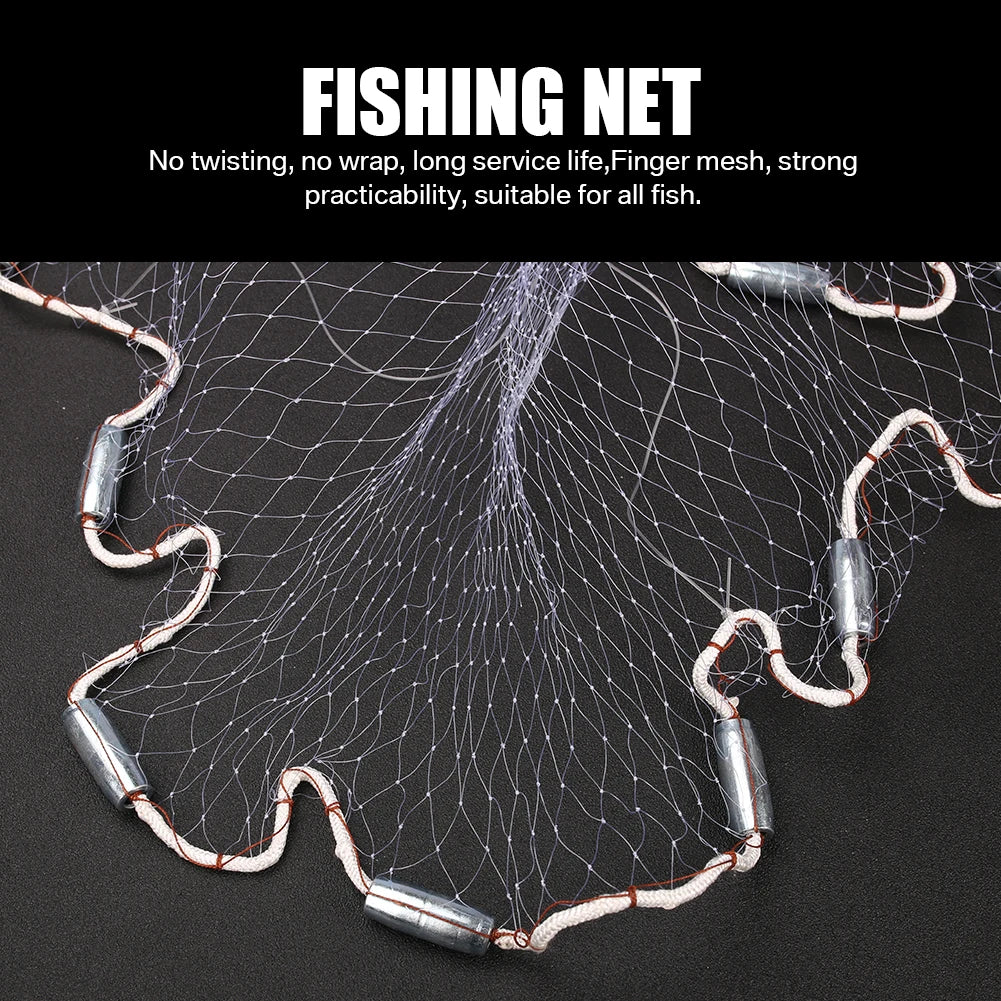 Cast Net 4Ft-8FT Radius Bait Net for Fishing