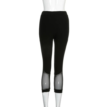 Patchwork Mesh Yoga Leggings for Women