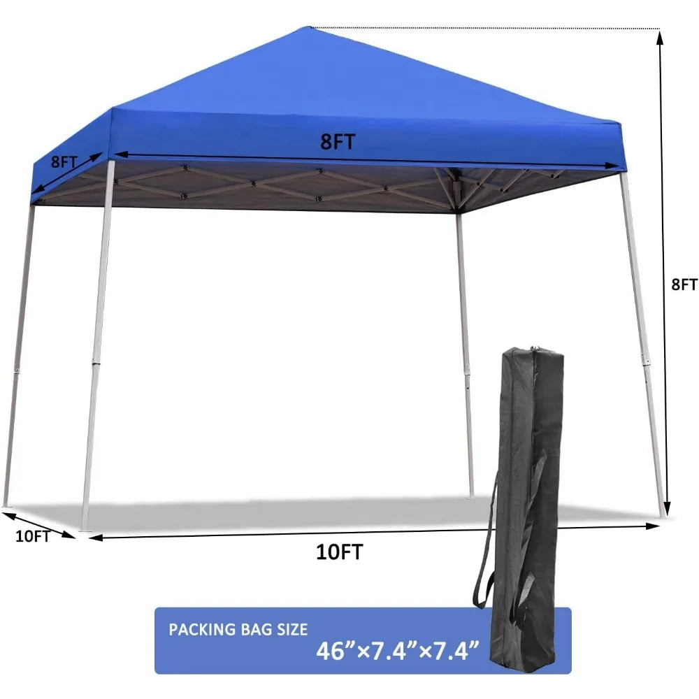 10X10 FT Pop-Up Canopy Outdoor Instant Tent Slant Legs with Carrying Bag