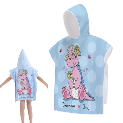 Cartoon Child Kid Hooded Cloak Beach Towel Robe