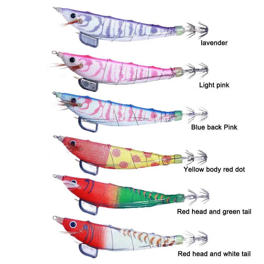 5-20pcs Luminous Wood Shrimp, Fake Crankbait Fishing Lures