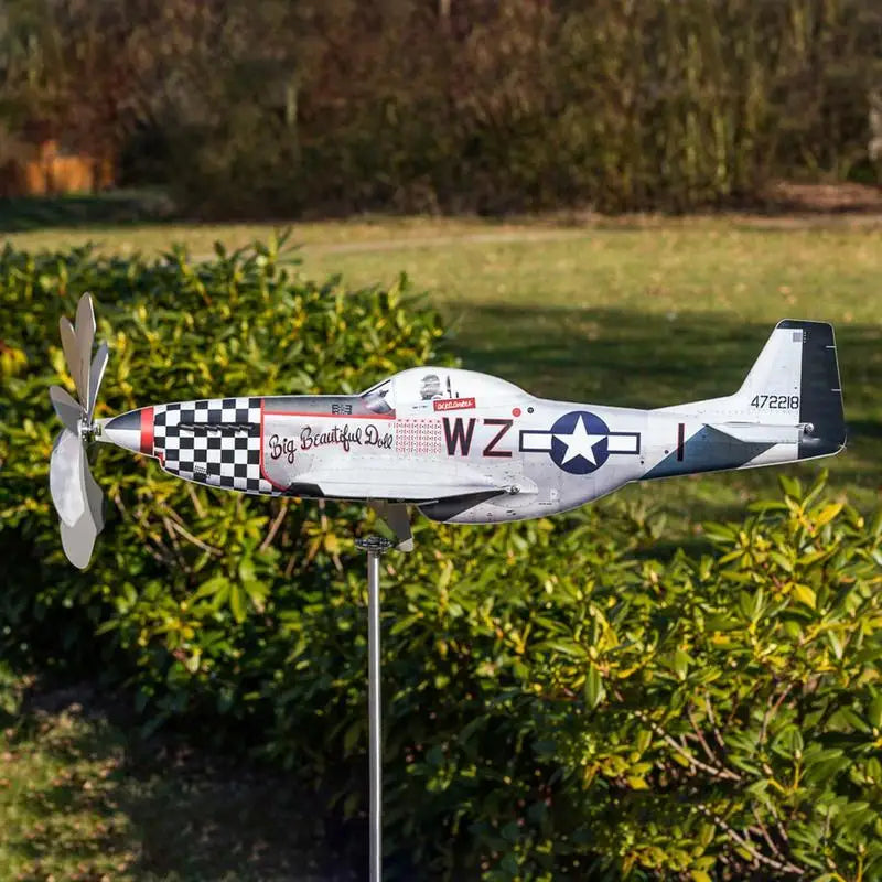 Aircraft Wind Vane Metal Stainless Steel Garden Ornament