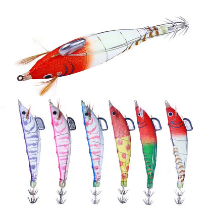 5-20pcs Luminous Wood Shrimp, Fake Crankbait Fishing Lures