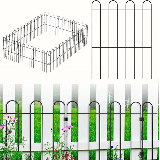 25-Pack Garden Fence, No Dig Fence for Dogs