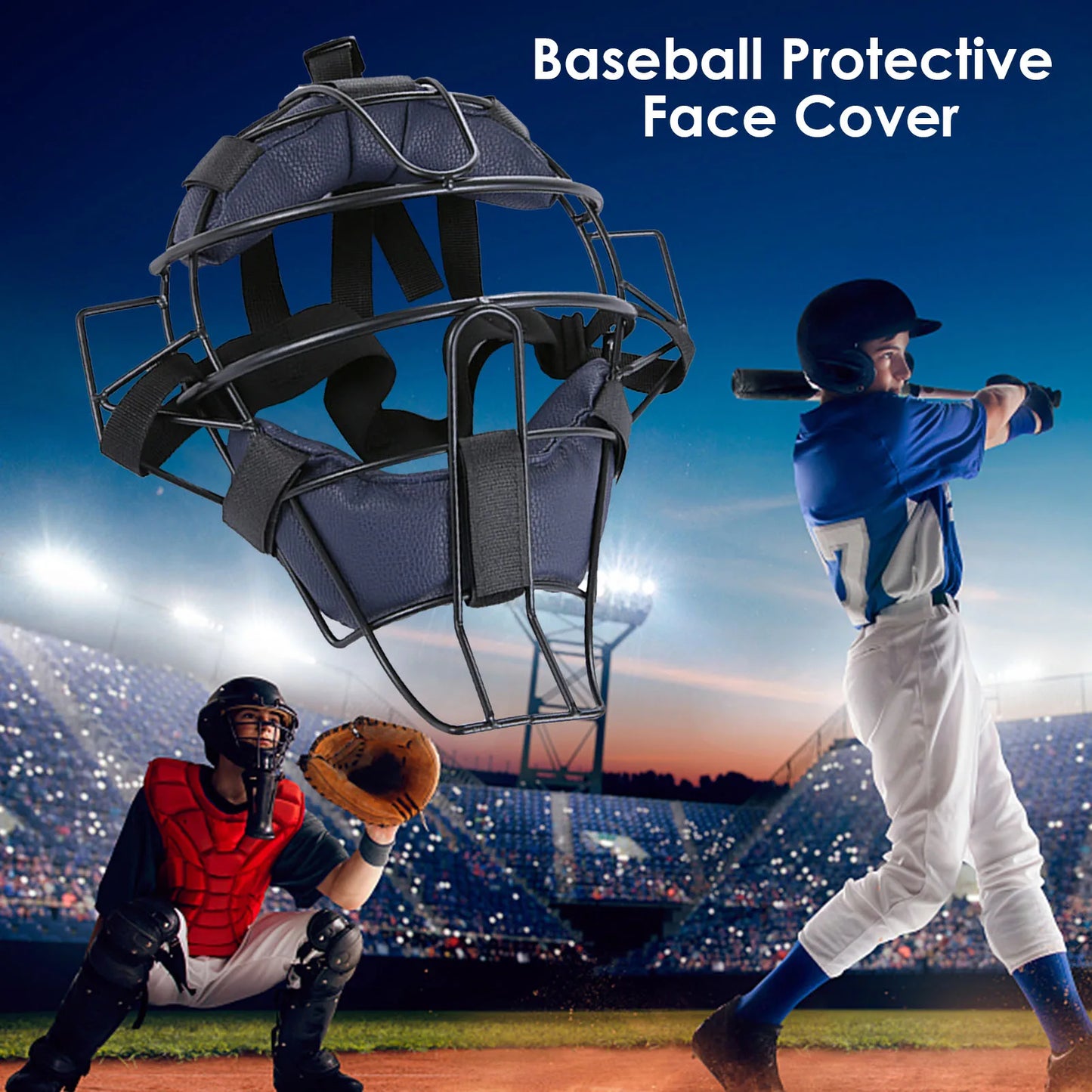 Baseball Protective Helmet, Softball Face Mask, Durable Fielder Head Guards