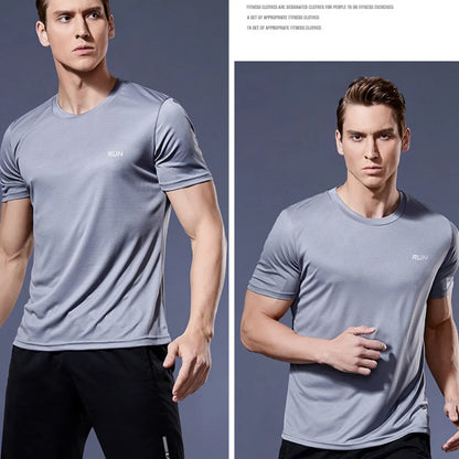 Men's Casual Ice Silk Fitness T-shirt