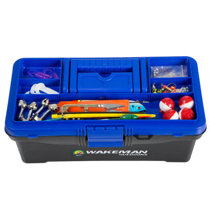 55-Piece Fishing Tackle Set – Tackle Box Includes Sinkers, Hooks, Lures, Bobbers, Swivels, Fishing Line, and More