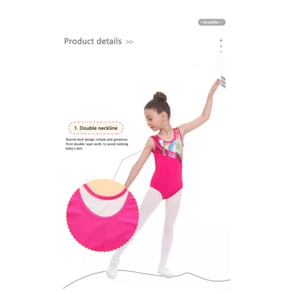 Children Girls Sleeveless Ballet Leotard Practice Dance Wear