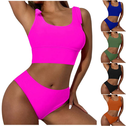 Women's High Waisted Two-Piece Bikini Bathing Suit