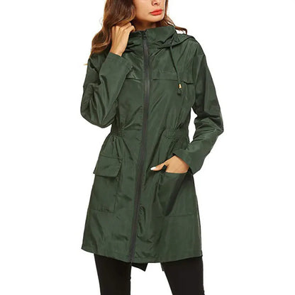 Women Fashion All Seasons Outdoor Waterproof Rain Jacket