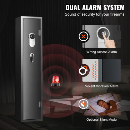 Gun Security Cabinet w/ Fingerprint Lock