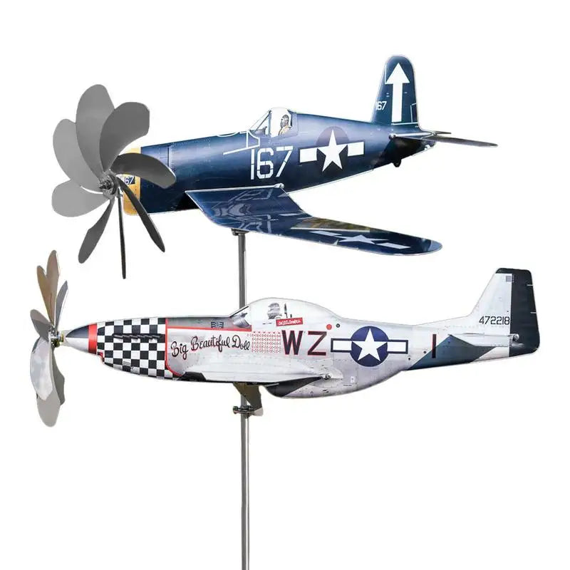 Aircraft Wind Vane Metal Stainless Steel Garden Ornament