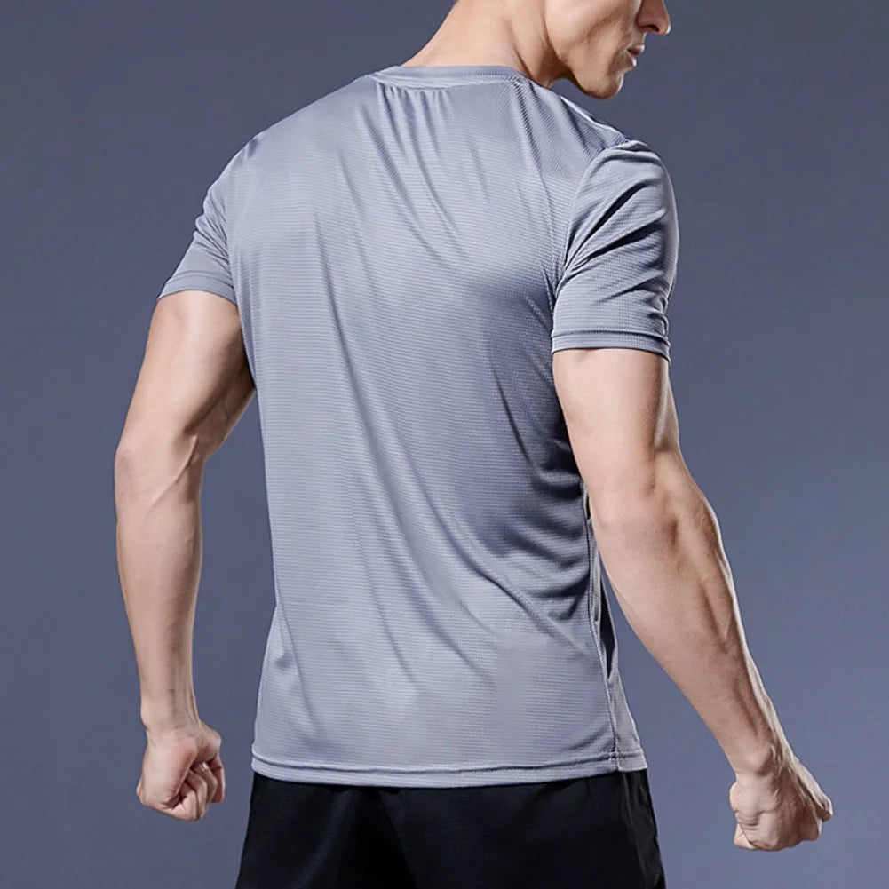 Men's Casual Ice Silk Fitness T-shirt