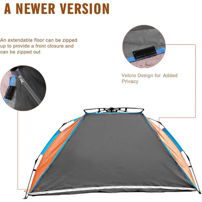 X-Large 4 Person Beach Tent Sun Shelter