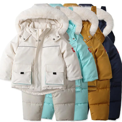 Children's Windproof and Waterproof Snow Jacket and Pants