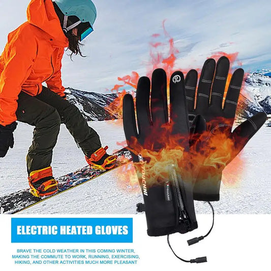 Winter Warm Electric Heated Gloves USB Rechargeable