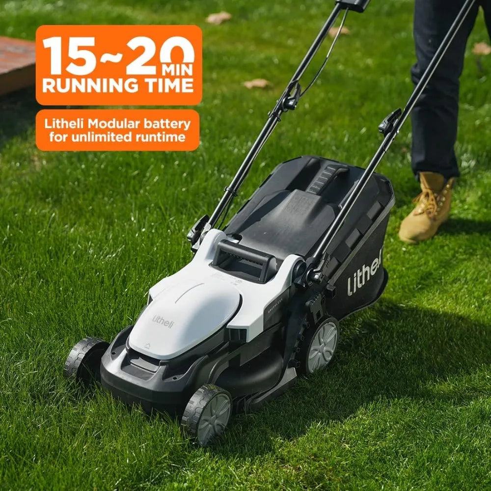 Cordless Lawn Mower 13 Inch, 5 Heights Adjustment