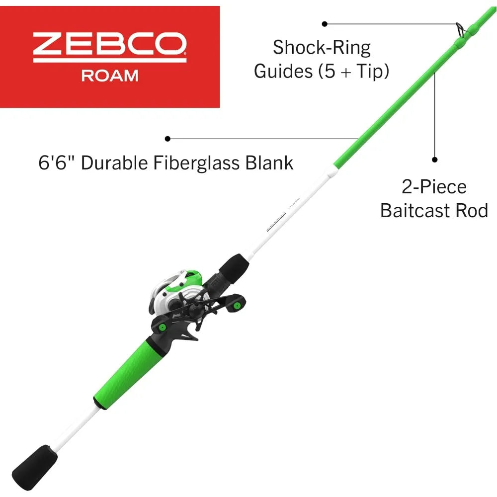 Fiberglass Fishing Pole with Split-Grip MaxTac Rod Handle