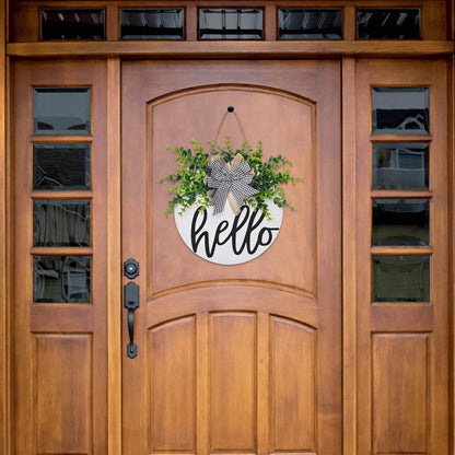 Welcome Wreath Sign