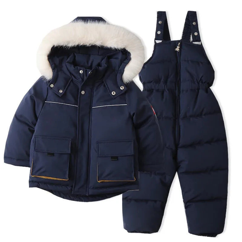 Children's Windproof and Waterproof Snow Jacket and Pants