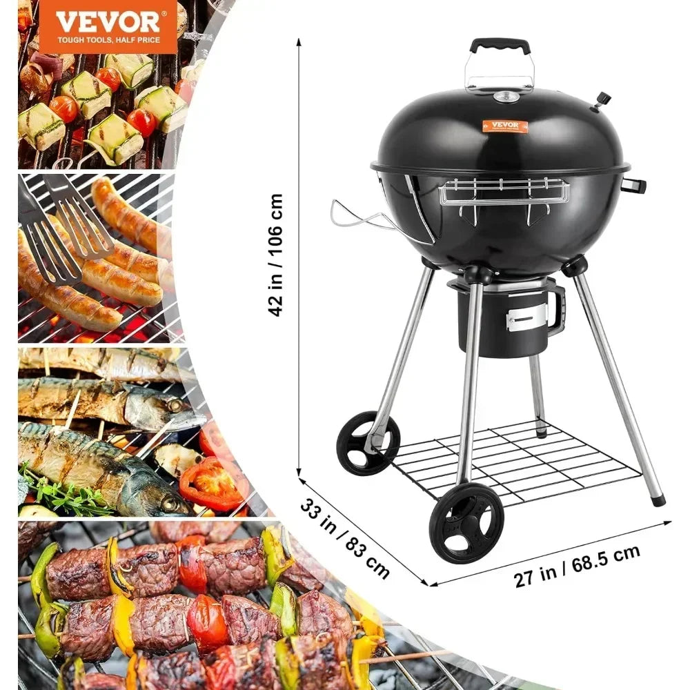 22 Inch Charcoal Grill with Bowl