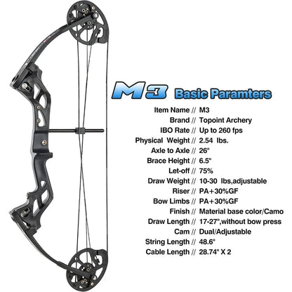 Archery Compound Bow, Compound Bow and Arrow for Youth, Beginner, Adults